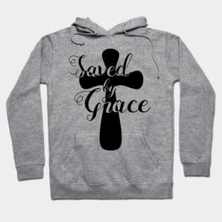 Saved by Grace Christian Cross Hoodie